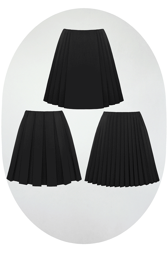 INDIVIDUAL PLEATED APRON SKIRT [Convert System]